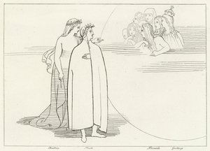 Habitants de la Lune, Paradis, Chant 3 (gravure) - John (after) Flaxman