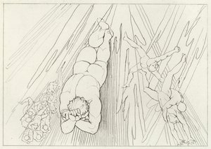 Lucifer, Purgatoire, Chant 12 (gravure) - John (after) Flaxman