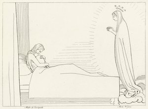 La naissance de Cacciaguida, Paradis, Chant 15 (gravure)