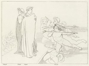 Le Pont, Enfer, Chant 21 (gravure) - John (after) Flaxman