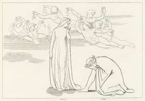 La Descente de Béatrice, Purgatoire, Chant 30 (gravure) - John (after) Flaxman