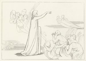 La Descente du Christ, Enfer, Chant 4 (gravure) - John (after) Flaxman