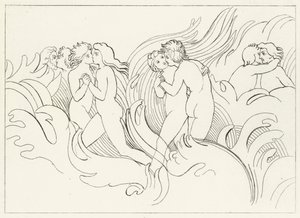 Le destin ardent, Purgatoire, Chant 26 (gravure) - John (after) Flaxman