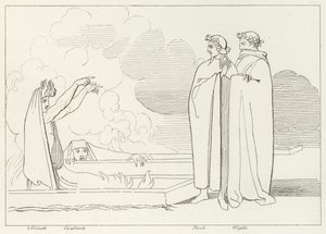 Les Sépulcres Ardents, Enfer, Chant 10 - John (after) Flaxman