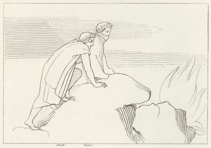 Le Gouffre Enflammé, Enfer, Chant 26 (gravure) - John (after) Flaxman