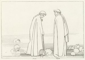 Le Lac Gelé, Enfer, Chant 32 (gravure) - John (after) Flaxman