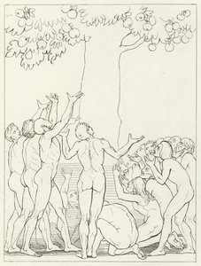 Les Intempérants, Purgatoire, Chant 24 (gravure) - John (after) Flaxman