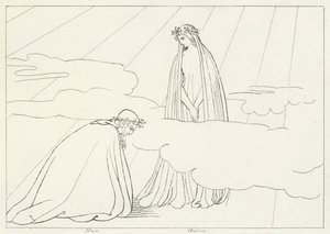 La Sphère lunaire, Paradis, Chant 2 (gravure) - John (after) Flaxman
