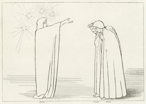 La Montagne de la Probation, Purgatoire, Chant 1 (gravure) - John (after) Flaxman
