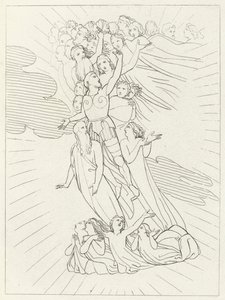 La Planète Jupiter, Paradis, Chant 18 (gravure) - John (after) Flaxman