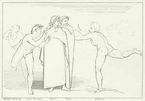 La Pluie de Feu, Enfer, Chant 16 (gravure) - John (after) Flaxman