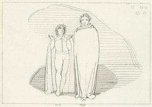 La remontée, Enfer, Chant 34 (gravure) - John (after) Flaxman