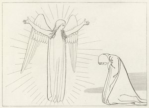 La Salutation, Purgatoire, Chant 10 (gravure) - John (after) Flaxman