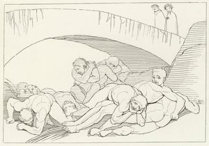 La vallée de la maladie, Enfer, Chant 29 (gravure) - John (after) Flaxman
