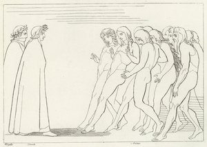 Le Vestibule du Purgatoire, Purgatoire, Chant 3 (gravure) - John (after) Flaxman
