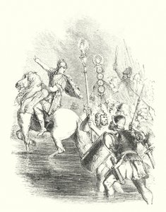César traversant le Rubicon - John (after) Gilbert