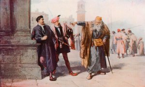 Shakespeare : La Provocation de Shylock, Le Marchand de Venise, Acte III, Scène 1 - John (after) Gilbert