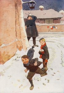 Policier frappé par une boule de neige - John (after) Hassall