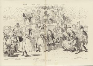 Le bal masqué de Mr Punch (gravure) - John (after) Leech