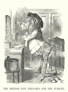 Caricature : Le lion britannique se prépare pour le jubilé - Jubilé d