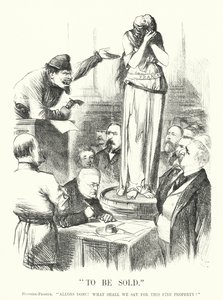 Caricature de Punch : À vendre - La Commune de Paris - John (after) Tenniel