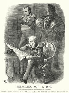 Caricature de Punch : Versailles, 5 octobre 1870 - l