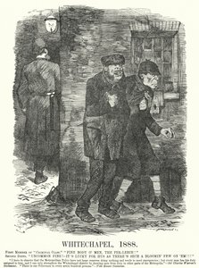 Caricature de Punch : Whitechapel - John (after) Tenniel