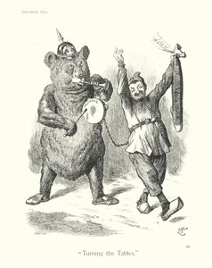 Caricature de Sir John Tenniel : "Renverser la situation" (gravure) - John (after) Tenniel