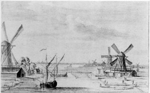 Vue des Scieries à la Zaan, la Ville de Zaandam au-delà