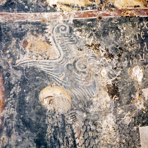 Fresque dans une église à Deliana, Crète, Grèce - Walter Charles Mills