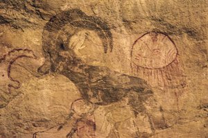 Mouflon, peinture rupestre, Tassili n