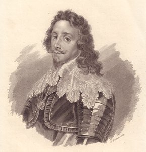 Portrait de Thomas François de Savoie, prince de Carignan (1596-1656), gravure sur cuivre par G Fusinati d