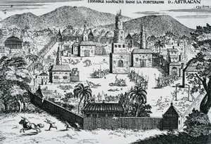 Les Cosaques dirigés par Stepan Razin attaquant la forteresse d