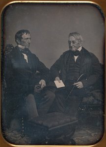 Deux hommes âgés conversant, vers 1850 - John Adams Whipple