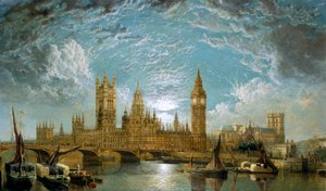 Pont de Westminster, les Chambres du Parlement et l