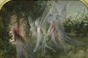Fées à une fenêtre, vers 1864