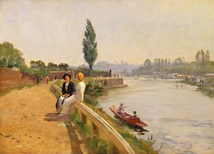 La Tamise à Hampton Court - John Arthur Black