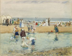 Sur la plage, Whitley Bay - John Atkinson