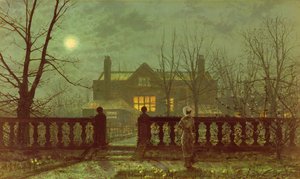 Une dame dans un jardin au clair de lune, 1882 - John Atkinson Grimshaw