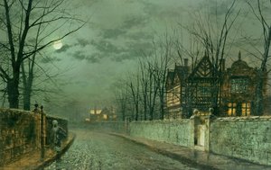 Vieille maison anglaise, clair de lune après la pluie, 1883