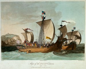 Navires des 14e et 15e siècles - John Augustus (after) Atkinson