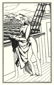Illustration pour Don Juan de Lord Byron : "Adieu, Adieu ! Ma rive natale" - John Austen