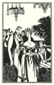 Illustration pour Don Juan de Lord Byron : Juan a été reçu dans la meilleure société - John Austen