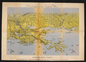Vue aérienne de la Louisiane, du Mississippi, de l