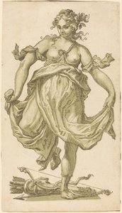 Nymphe dansante avec arc et flèches - John Baptist Jackson