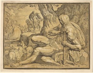 Ulysse et Polyphème - John Baptist Jackson, after Francesco Primaticcio
