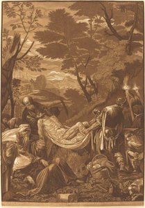 La Mise au Tombeau - John Baptist Jackson after Jacopo Bassano