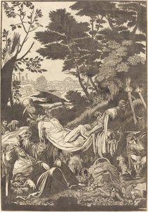 La Mise au Tombeau [recto] - John Baptist Jackson after Jacopo Bassano