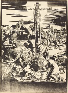 La Crucifixion (plaque centrale) - John Baptist Jackson after Jacopo Tintoretto