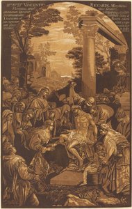La Résurrection de Lazare - John Baptist Jackson after Leandro Bassano